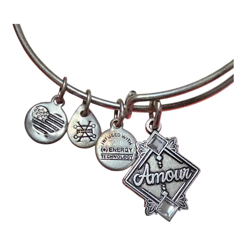 Alex and Ani Silver Amour Charm AdjustableBangle